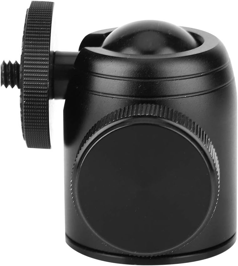 Tripod Ball Head, Ball Head K26 3.5x3.5x5.8cm Black Aluminum Alloy 360° Rotatable Monopod Panoramic Ball Head Mini Tripod with 1/4 Inch Mount for Mirrorless Camera, SLR Camera - Image 3