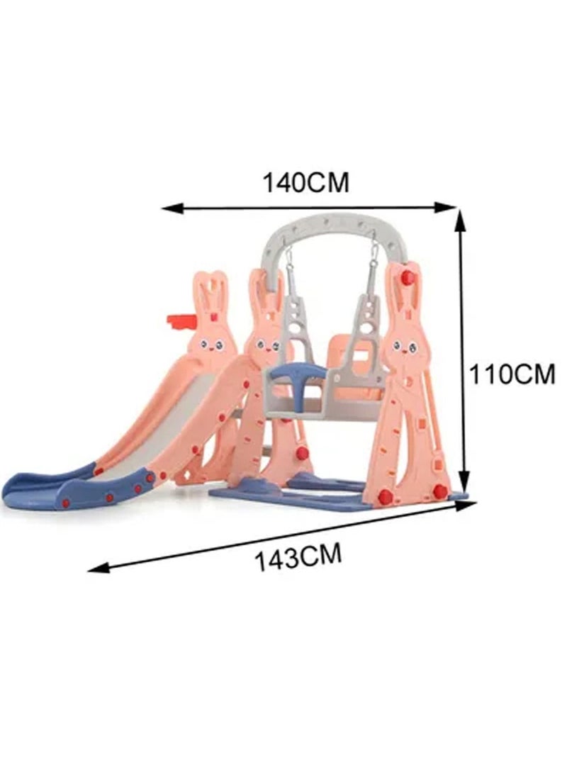 Arabest - Plastic Swing And Slide Set, Rabbit 140x110x143cm - Image 1