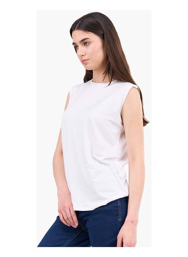 Clue Sleeveless Viscose T-Shirt  - Image 2