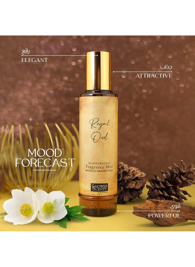 Shower Scents Shower Scents Royal Oud Moisturizing Fine Fragrance Body Mist With Hyaluronic Acid, Pro - Vitamin B5 and UV Protection 250ml