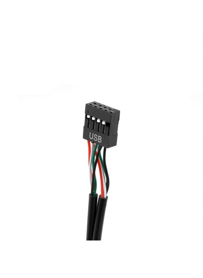 9pin USB Header Male 1 to 4 Female Extension Card USB 2.0 Splitter Cable Connector for Motherboard, Adapter Port Multiplier for CPU, WiFi Receiver, Fans, and RGB Light …