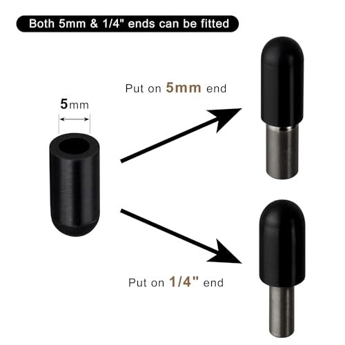 whitesnow 12pcs Metal Dual Diameter 1/4 Inch 5mm Shelf Pegs Pins Replacement Kitchen Cabinet Shelves Support Holders Bookshelf Bookcase Cupboard Adjustable Wood Glass Shelving Peg, Black Nickel - Image 3