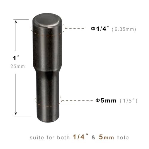 whitesnow 12pcs Metal Dual Diameter 1/4 Inch 5mm Shelf Pegs Pins Replacement Kitchen Cabinet Shelves Support Holders Bookshelf Bookcase Cupboard Adjustable Wood Glass Shelving Peg, Black Nickel - Image 2