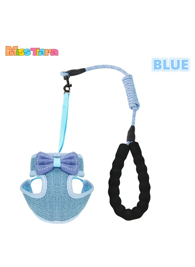 Anti-breakaway And Adjustable Cat Harness Blue Bow Tie Vest Style Cat Leash Suitable for cats 5-15 pounds Rope Length 115cm - pzsku/ZDB8E56819E2418B986C5Z/45/_/1701163387/cb249fec-a923-46b1-8d29-69e7767da636