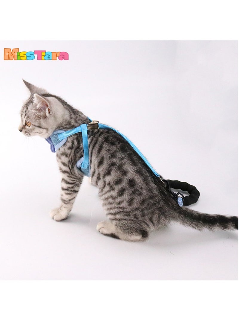 Anti-breakaway And Adjustable Cat Harness Blue Bow Tie Vest Style Cat Leash Suitable for cats 5-15 pounds Rope Length 115cm - pzsku/ZDB8E56819E2418B986C5Z/45/_/1701163388/b5eec80c-5ea7-4821-a491-42790ac50304