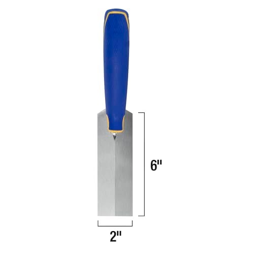 QEP 6 in. x 2 in. Comfort Grip Flat Margin Flooring Trowel with Bucket Hook, Silver (42112) - Image 5