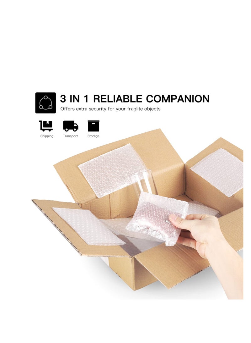 Clear Bubble Out Bag and Pouches, Protective Bubble Pouch Double Walled Cushioning Bags Thickening Shockproof Foam Bags for Shipping, Storage and Moving 50 Pcs - Image 3