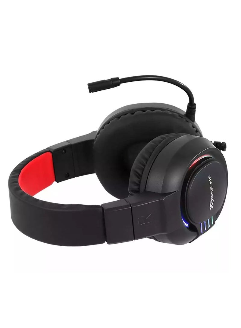 Xtrike Me GH-405 Gaming Headset - High-Quality Stereo Sound - RGB Lighting - Black - Image 3