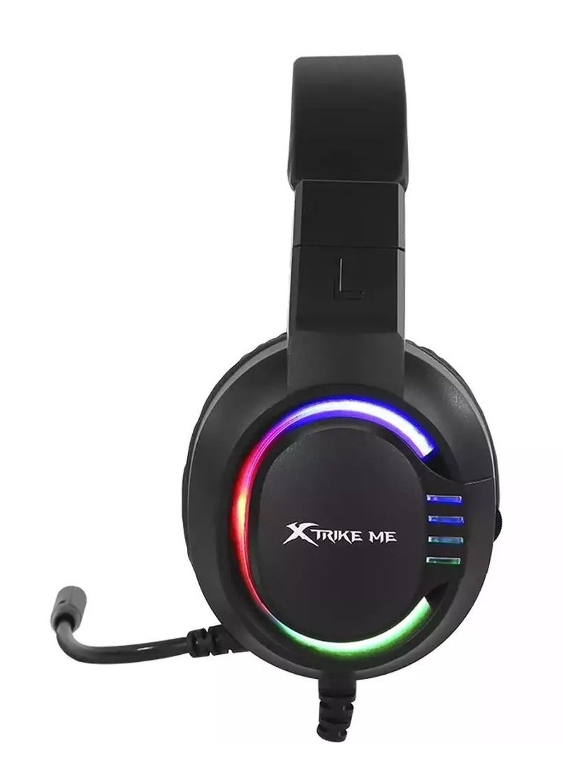 Xtrike Me GH-405 Gaming Headset - High-Quality Stereo Sound - RGB Lighting - Black - Image 4