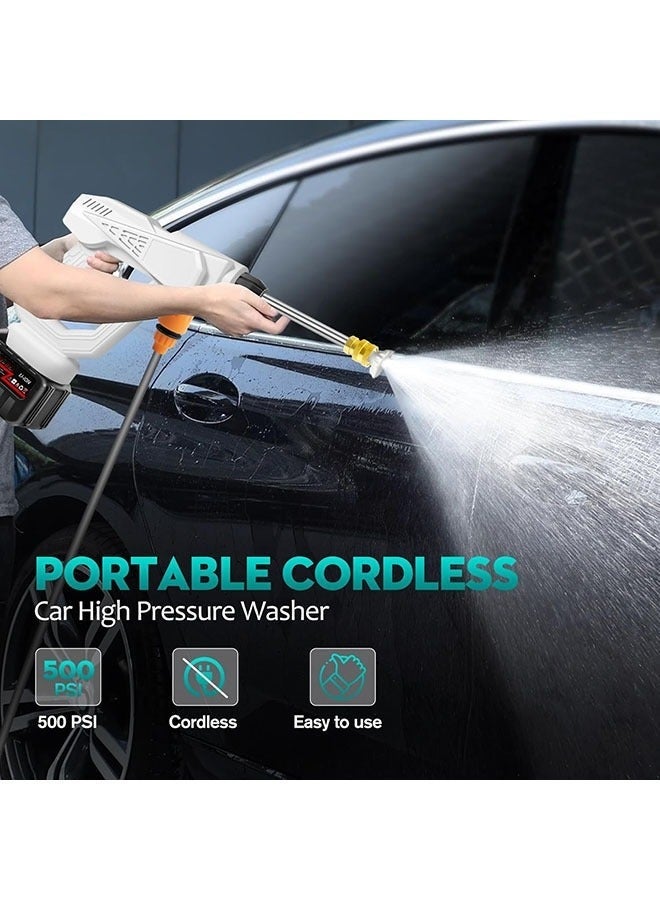Arabest Portable Car Wash Electric High Pressure Cleaner With Rechargeable Battery Foam Bottle Nozzle Hose For Car Wash Watering Flowers Cleaning Floor - Image 5