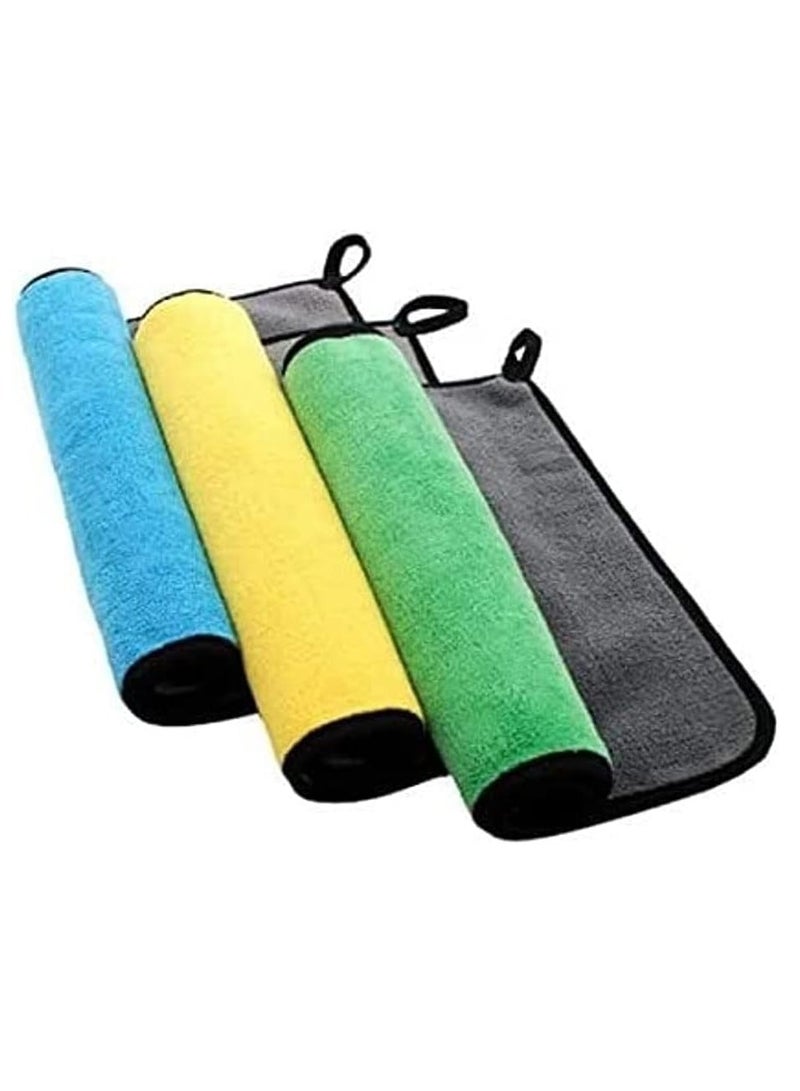 ECVV مناديل تنظيف السيارات المصنوعة من الألياف الدقيقة من ECVV، خالية من الوبر، ذات طبقتين أو غسيل تلميع - 30 × 30 سم - عبوة من 3 قطع - Image 1