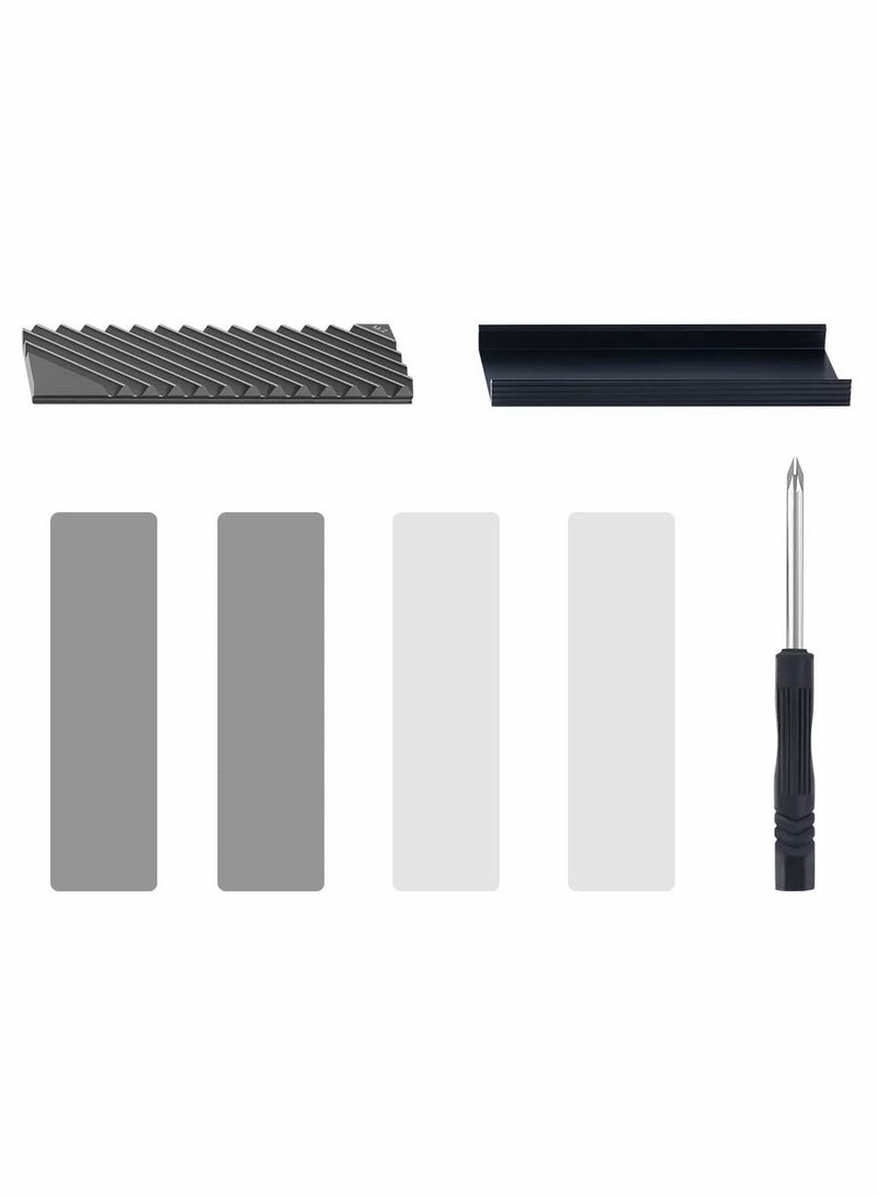 Excefore M.2 Heatsink Cooler, M.2 2280 SSD Heatsink, Aluminum Double-Sided NVME Heat Sinks for PS5 Computer PC -Grey - Image 5