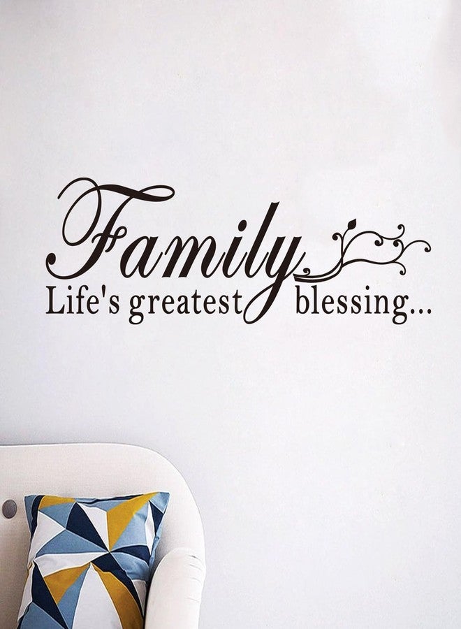 AnFigure Inspirational Family Wall Stickers for Bedroom: Home Quotes Motivational Vinyl Art Wall Decals for Living Room Kitchen Apartment Bathroom - Family Life's Greatest Blessing 25" X 7" - Image 5
