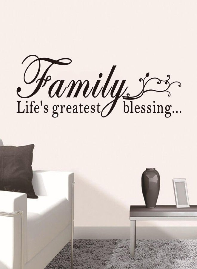 AnFigure Inspirational Family Wall Stickers for Bedroom: Home Quotes Motivational Vinyl Art Wall Decals for Living Room Kitchen Apartment Bathroom - Family Life's Greatest Blessing 25" X 7" - Image 4