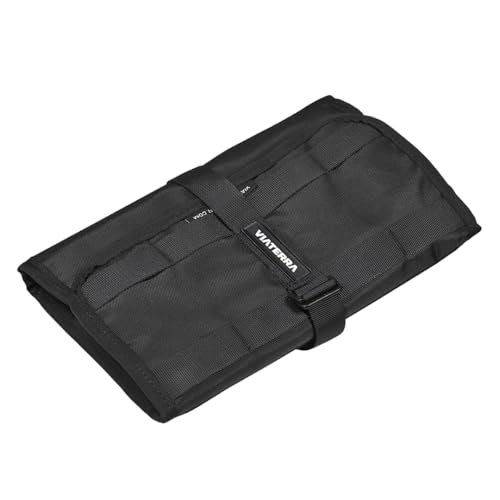 ViaTerra Essential Tool Pack pro Tools Not Included | Heavy Duty Motorcycle Tool Roll Bag Organizer | Portable Rollup Toolbag/Detachable Pouches - Image 1