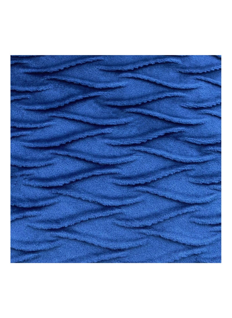 Velvet Sofa Decorative Cushion Pillowcase 2 Pcs Set (No Inserts Include) Soft Modern Style Suitable for Home Decoration Such as Car Sofas, Beds, Benches Etc(18 * 18 Inch) (Blue)