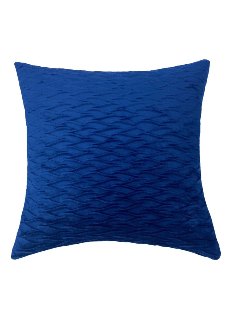 Velvet Sofa Decorative Cushion Pillowcase 2 Pcs Set (No Inserts Include) Soft Modern Style Suitable for Home Decoration Such as Car Sofas, Beds, Benches Etc(18 * 18 Inch) (Blue)