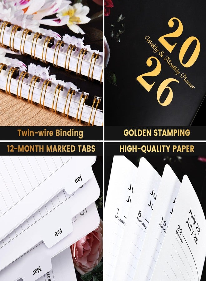 Vindora مخطط 2025-2026 - 8 × 10 بوصات، يوليو 2025 - يونيو 2026، مخطط أسبوعي وشهري، مخطط/تقويم أكاديمي 2025-2026، مُجلّد حلزونيًا بغلاف متين، فواصل شهرية مغلفة بالبلاستيك، ورق سميك - Image 5