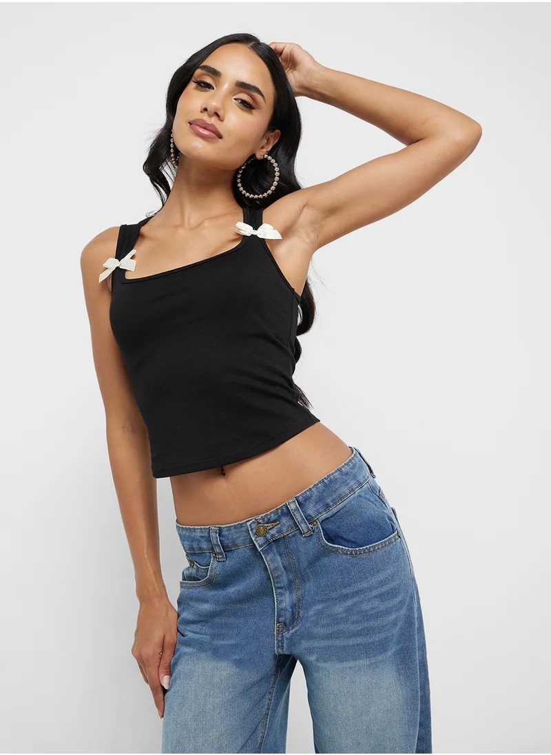 Ginger Tank Top With Bow Detail