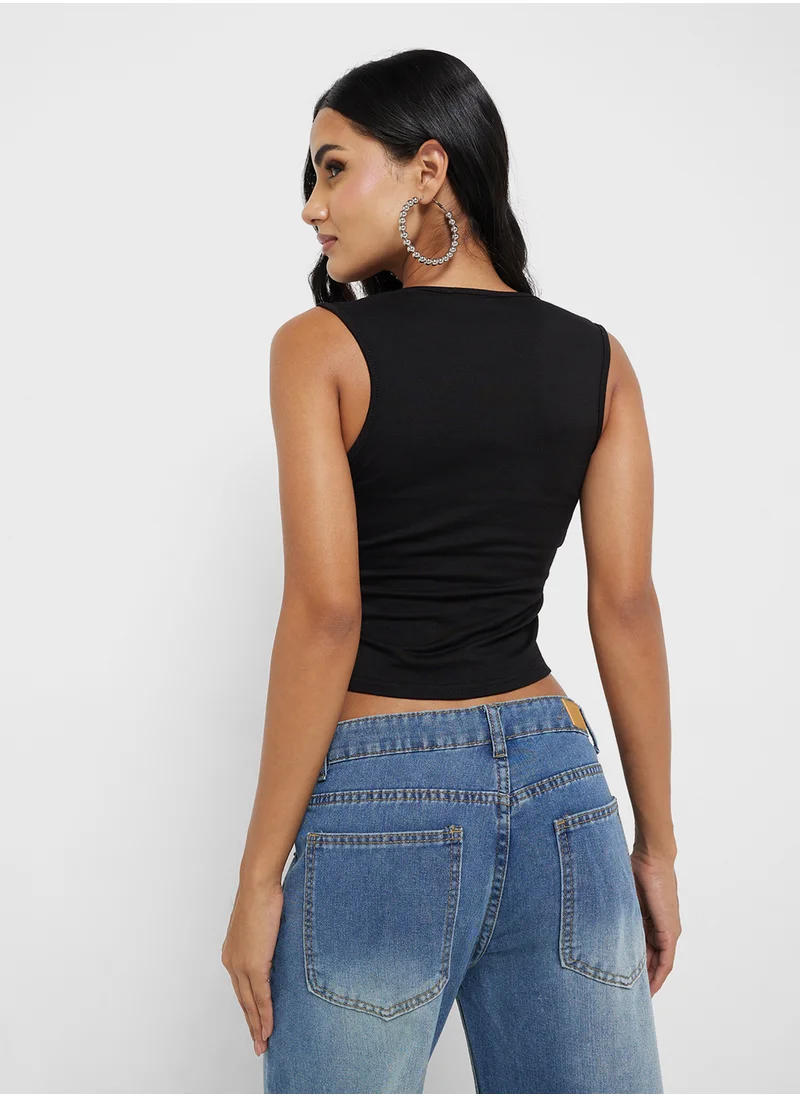 Ginger Tank Top With Bow Detail