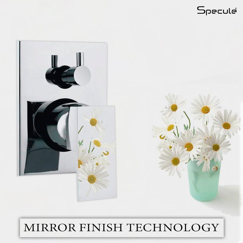 Specule Brass Concealed Body High Flow Diverter Full set With SS304 Grade 8Inch Overhead Shower and Bath Tub Spout Chrome Cubix - Image 2