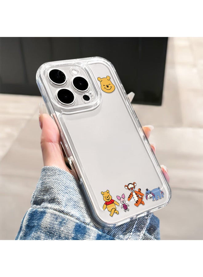 Inkaida Yingkaida Apple 16pro Phone Case New Year Iphone 16pro Protective Cover Full Package Anti-fall Men And Women Creative Protective Shell Transparent Color Painting W Nini Bear - Image 3