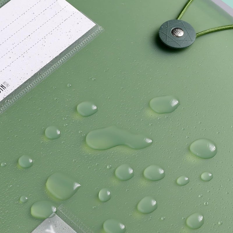 File Folders A4 Data Book Folder Transparent Insert File Folder Loose-Leaf Sorting and Organizing Folder 60 Pages File Storage Folder File Organizer(Green) - Image 3