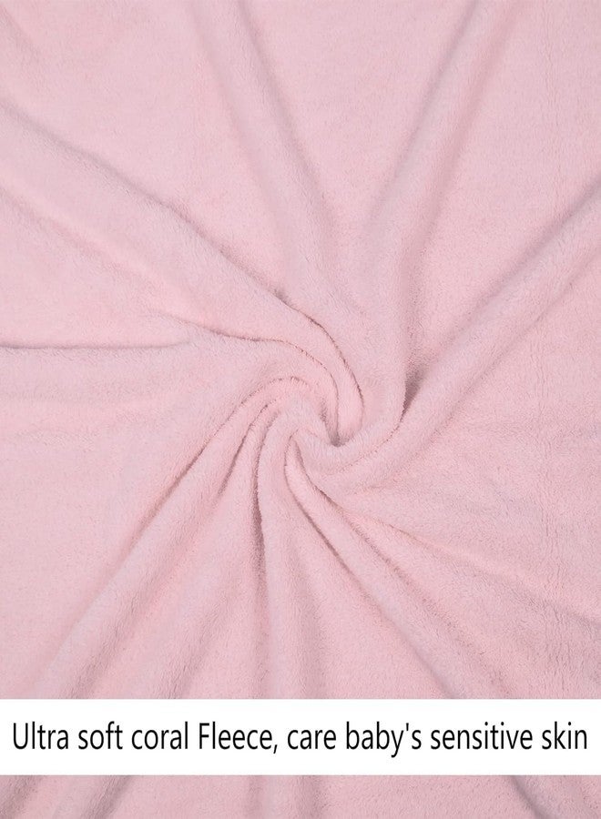 CUTEABLY مناشف أطفال لطيفة للغاية بغطاء رأس، بتصميم حيواني فريد للأولاد والبنات (وردي) - Image 4