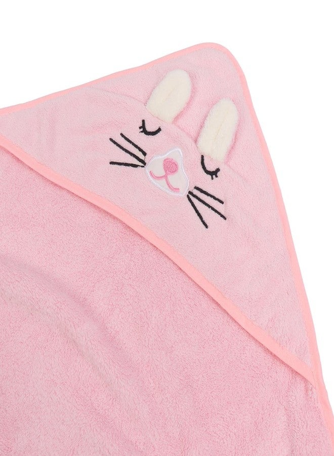 CUTEABLY مناشف أطفال لطيفة للغاية بغطاء رأس، بتصميم حيواني فريد للأولاد والبنات (وردي) - Image 5