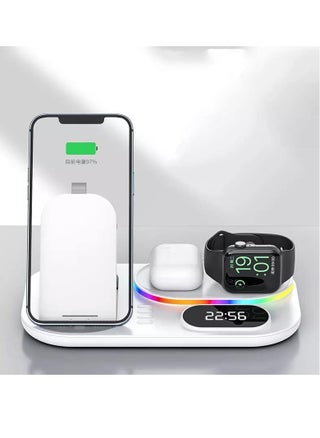 Wireless Charging Station 4-in-1 For Apple Watch, AirPods, iPhone, Digital Clock, Nightstand Mode for iWatch All Series, iPhone 13/12/11/ Pro Max, Samsung All Supportive models - pzsku/ZDB8EDC4D95B3F48FB1EFZ/45/1743673440/71d9ead5-13d1-4e7c-bbd9-862fb7f62568