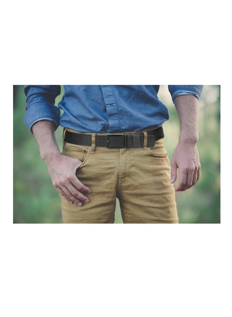 SYOSI Ratchet Belt for Men 2 Pack - Nylon Mens Belts Casual 1 3/8" - Outside Tail Golf Belt Easier to Tighten for Casual Golf Pants Jeans Shirt Oxfords（120 CM） - Image 4