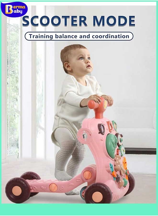 Berma Baby Walker for Baby, Baby Push Walker, Assemble as Scooter/Balance bike/Detachable Panel, Walking Toys for Infants 3-12 Months (Red)  - Image 4