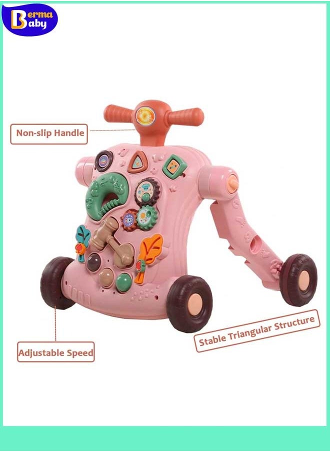 Berma Baby Walker for Baby, Baby Push Walker, Assemble as Scooter/Balance bike/Detachable Panel, Walking Toys for Infants 3-12 Months (Red)  - Image 5