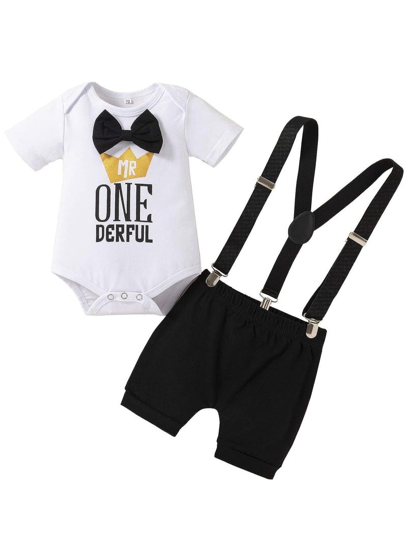 Baby Boy First Birthday Outfit Set Clothes Short Sleeve Romper Short Pants Suspenders Strap Cake Smash Outfit Boy Girl 1st Sets - pzsku/ZDB8EE9B8A7D1DD0534CEZ/45/_/1709621842/434ac0ad-6a04-4ae2-ae29-67de5d945780