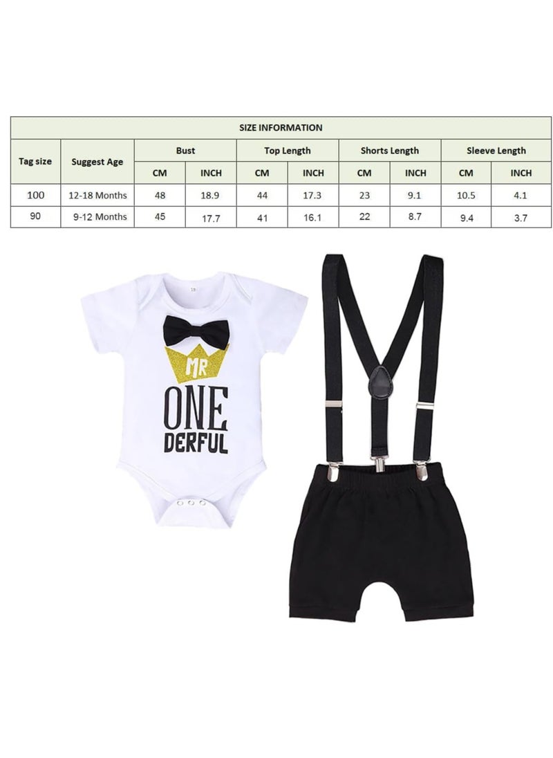 Baby Boy First Birthday Outfit Set Clothes Short Sleeve Romper Short Pants Suspenders Strap Cake Smash Outfit Boy Girl 1st Sets - pzsku/ZDB8EE9B8A7D1DD0534CEZ/45/_/1709621843/6820f0f7-3afd-46e0-8982-afc358fcee38