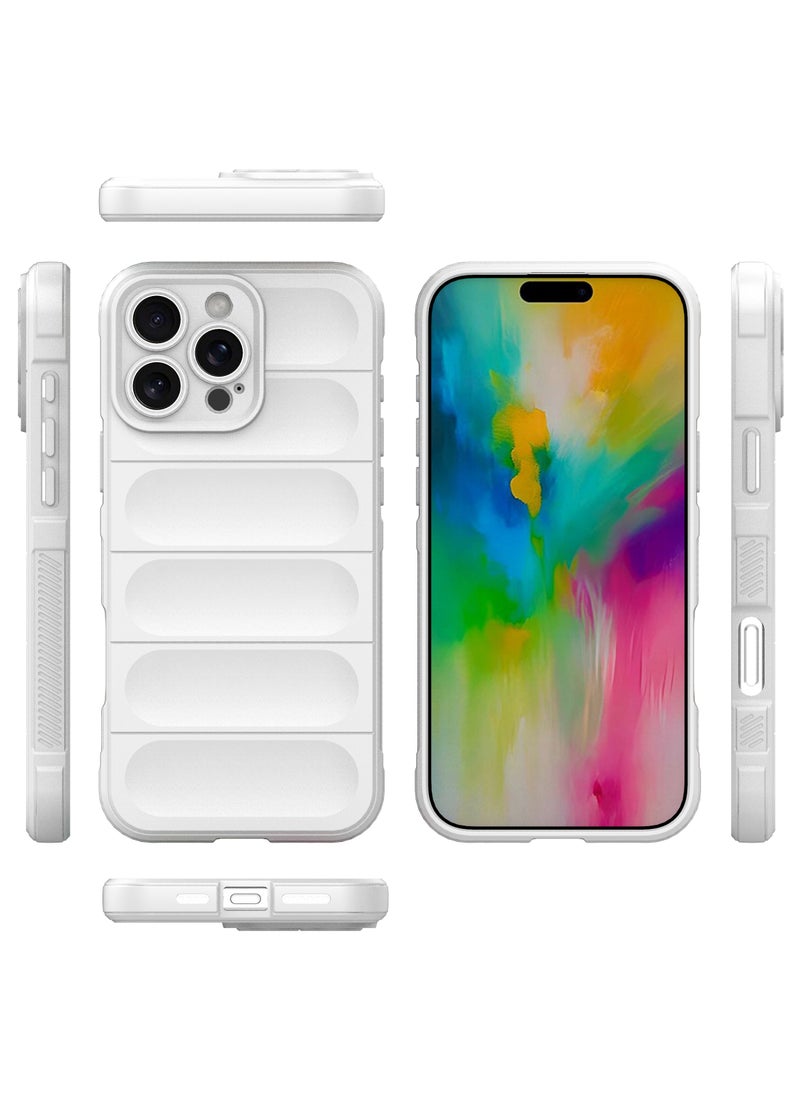 URBBKING - Shockproof Protective Phone Case Cover with Soft Anti-Scratch Microfiber Lining For Apple iPhone 16 Pro Max 5G White - Image 1