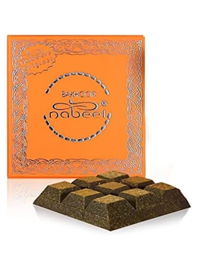 Nabeel Original Nabil Bakhoor is known for its rich oriental scent that fills the home. Wood chips absorb the fragrant oud oils.