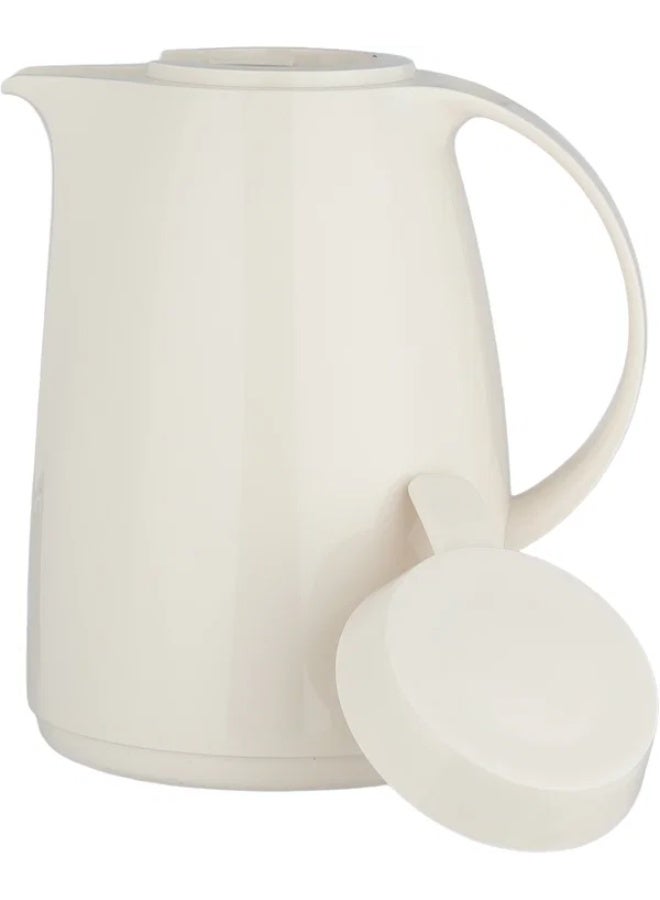 helios Thermos, 1.3 Liters, Glass Inner Container, Push Button - Creamy - Image 4