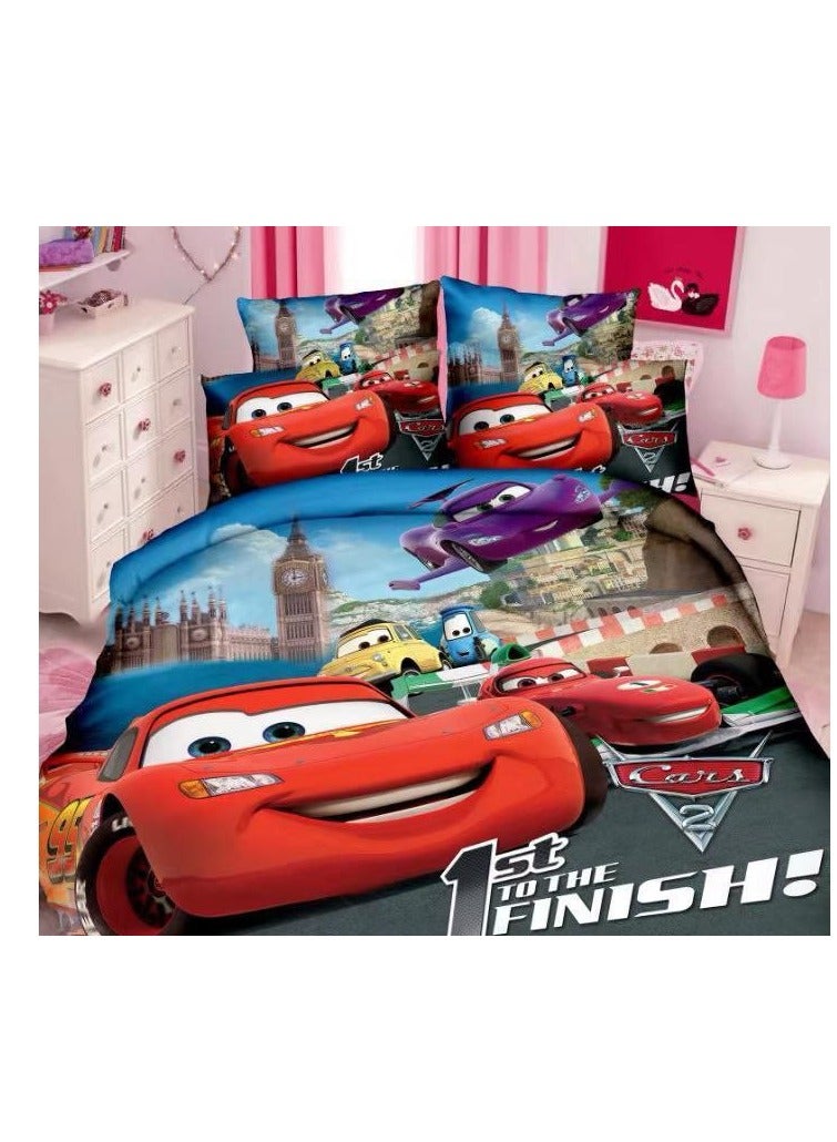 Single Duvet set 4 pieces set comforter set pillow cover bed sheet duvet cotton quality single54