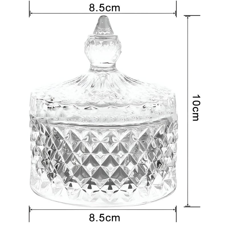 High-Quality Candy Dish - Unique glass container with a crystal cover, designed for easy access to your delicious treats while adding a chic element to your décor. - Image 4