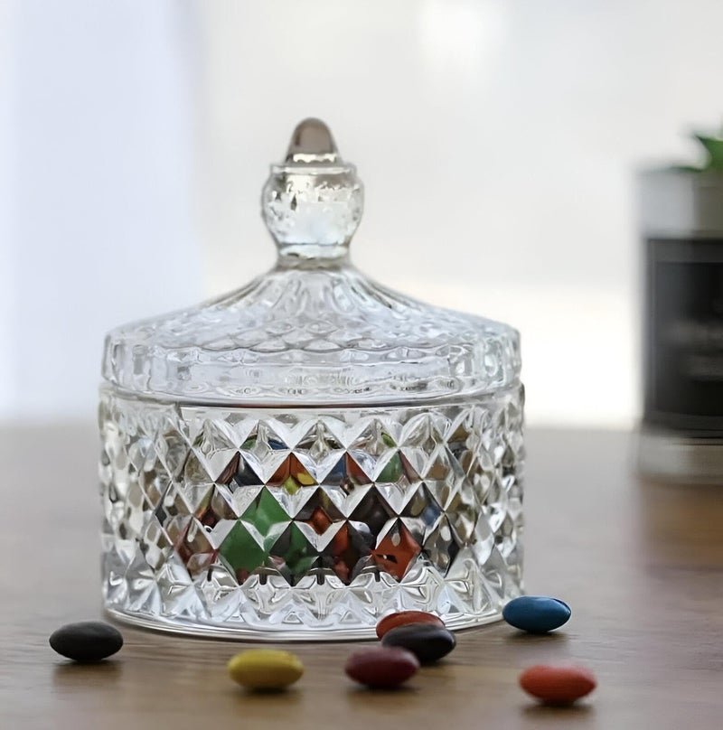 High-Quality Candy Dish - Unique glass container with a crystal cover, designed for easy access to your delicious treats while adding a chic element to your décor. - Image 2