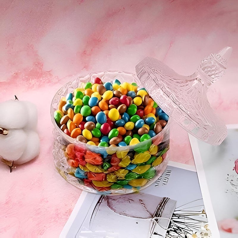 High-Quality Candy Dish - Unique glass container with a crystal cover, designed for easy access to your delicious treats while adding a chic element to your décor. - Image 5
