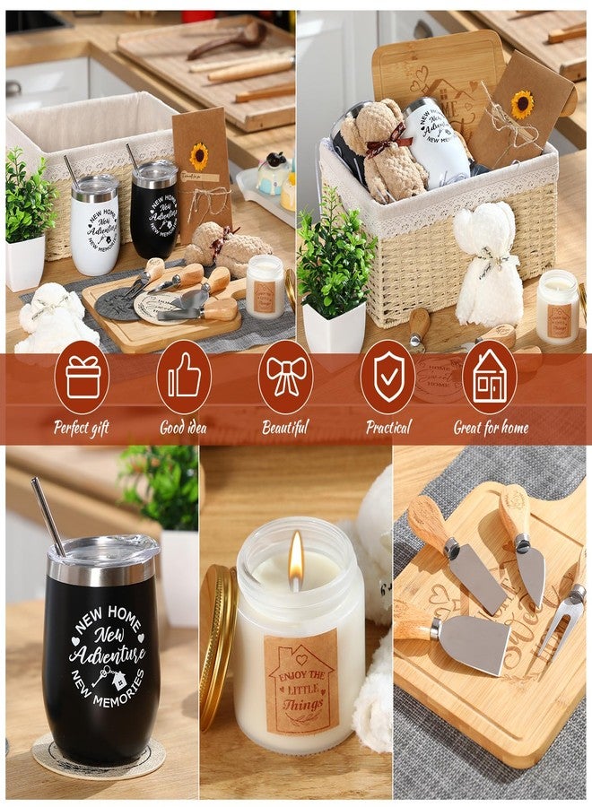 RimCereal House Warming Gifts Basket 21 Pieces Housewarming Gift for New Apartment Closing Gifts for Buyers Couples Women Men New Homeowners Gift Ideas Set(Home,Beige) - Image 4