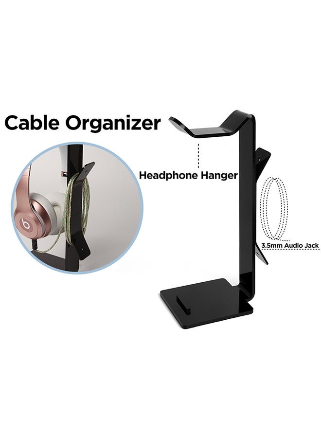 LENND Gaming Headset Headphone Stand Holder with Cable Organizer & Cellphone Stand - Image 2