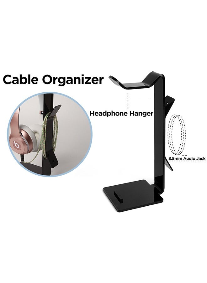 LENND - Gaming Headset Headphone Stand Holder with Cable Organizer & Cellphone Stand - Image 1
