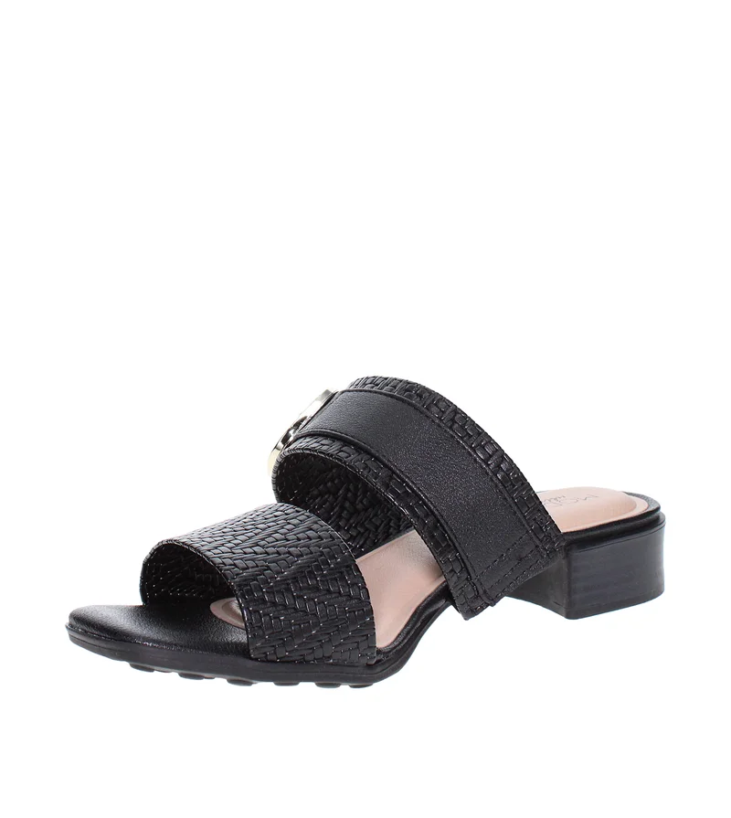 مودار Modare Ladies Low Heel Sandals Black | Made In Brazil