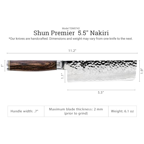 Shun Premier 5 1/2" Nakiri Knife - Image 3