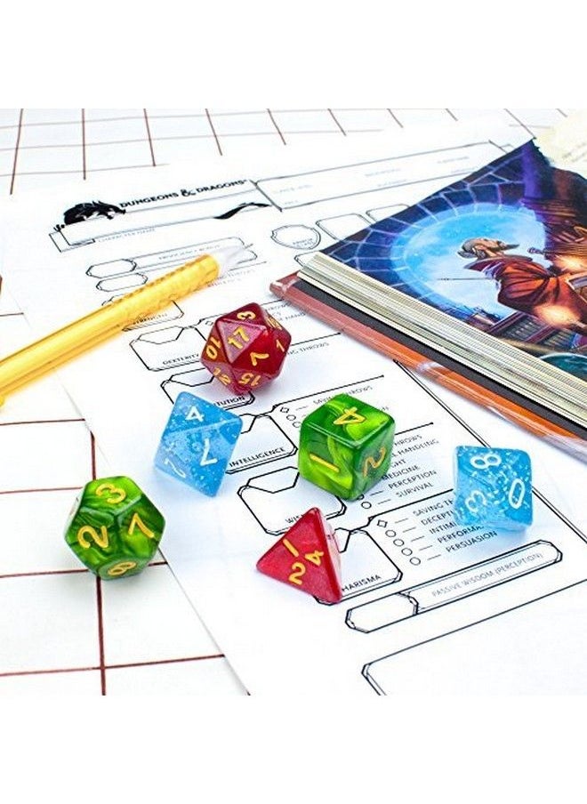 Series Ii Polyhedral Dice Set For Tabletop Rpg Adventure Games With A Dice Bag Dnd Dice Set Suitable For Dungeons And Dragons And Dice Games Alike Philosopher