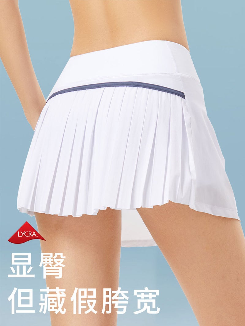 Women'S Sports Fitness Shorts With Anti-Exposure Design, Outdoor Tennis Skirt, Running Pleated Skirt With Anti-Exposure Hem - Image 2