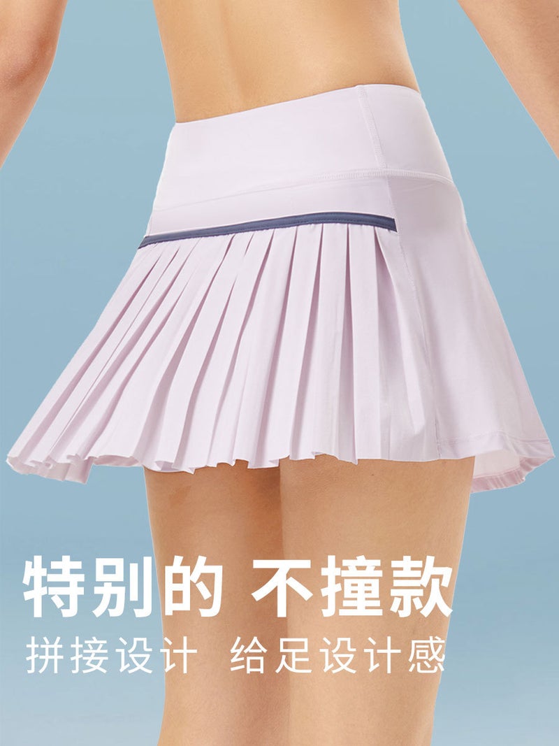 Women'S Sports Fitness Shorts With Anti-Exposure Design, Outdoor Tennis Skirt, Running Pleated Skirt With Anti-Exposure Hem - Image 4